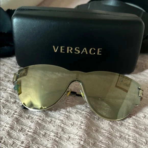 Versace | Accessories | Versace Gold Aviator Sunglasses With  display picture 3
